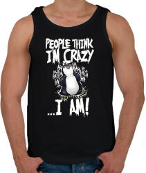 printfashion People think I'm crazy. . . - Férfi atléta - Fekete (17703189)