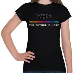 printfashion VHS retro - Női póló - Fekete (17683548)