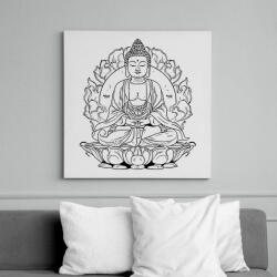 printfashion buddha - Vászonkép - Fehér (17640280)
