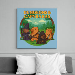 printfashion Dungeons & Capybaras - Vászonkép - Világoskék (17617249)