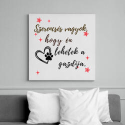 printfashion Szerencsés vagyok másolata - Vászonkép - Fehér (17647480)