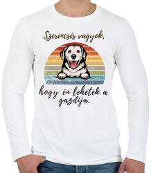 printfashion Szerencsés vagyok4 - Férfi hosszú ujjú póló - Fehér (17655616)