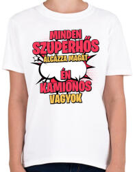 printfashion SZUPERHŐS KAMIONOS - Gyerek póló - Fehér (17612601)