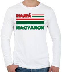 printfashion Hajrá Magyarok - Férfi hosszú ujjú póló - Fehér (17665093)
