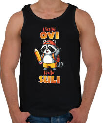 printfashion Viszlát Ovi Hello suli mosómedve - Férfi atléta - Fekete (17677643)