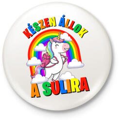 printfashion Készen állok a sulira - Kitűző, hűtőmágnes - Fehér (17683020)