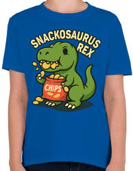 printfashion Snackosaurus Rex - Gyerek póló - Királykék (17669640)
