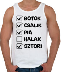 printfashion Botok csalik pia halak sztori (fekete) - Férfi atléta - Fehér (17668640)