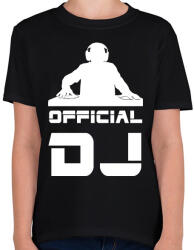 printfashion official dj - Gyerek póló - Fekete (17636695)