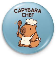 printfashion Kapibara séf - Kitűző, hűtőmágnes - Világoskék (17634339)