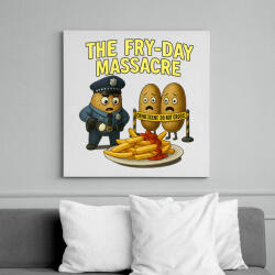 printfashion Fryday massacre. . . - Vászonkép - Fehér (17699680)