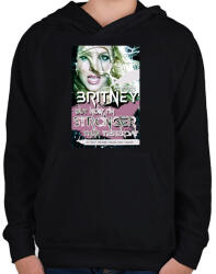 printfashion BRITNEY STRONGER - Gyerek kapucnis pulóver - Fekete (17681807)