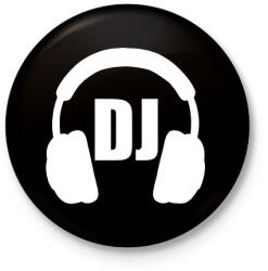 printfashion Dj - Kitűző, hűtőmágnes - Fekete (17623537)