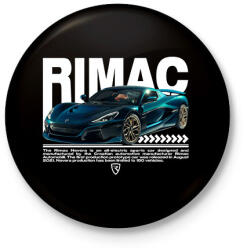 printfashion Rimac Nevera - Kitűző, hűtőmágnes - Fekete (17589768)