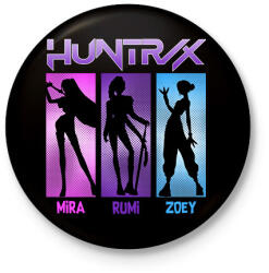 printfashion Kpop Demon hunters - Kitűző, hűtőmágnes - Fekete (17703824)