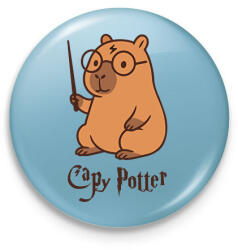 printfashion Capy Potter - Kitűző, hűtőmágnes - Világoskék (17649273)