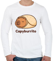 printfashion Capyburrito - Férfi hosszú ujjú póló - Fehér (17629432)