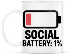 printfashion Social Battery - Bögre - Fehér (17590624)