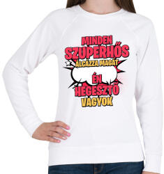 printfashion SZUPERHŐS HEGESZTŐ - Női pulóver - Fehér (17610302)