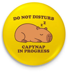 printfashion Capynap - Kitűző, hűtőmágnes - Sárga (17627594)