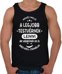 printfashion Nehéz meló a legjobb testvérnek lenni - Férfi atléta - Fekete (17619957)