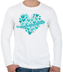 printfashion balaton szív - Férfi hosszú ujjú póló - Fehér (17645293)