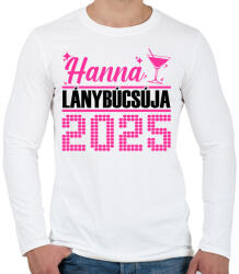 printfashion Lánybúcsú - Egyedi névvel - Férfi hosszú ujjú póló - Fehér (17628532)