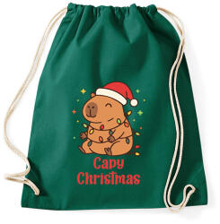 printfashion Capy Christmas - Sportzsák, Tornazsák - Sötétzöld (17650323)
