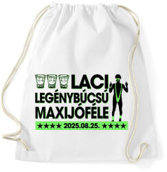 printfashion Borat legénybúcsú - Egyedi névvel, dátummal - Sportzsák, Tornazsák - Fehér (17626380)