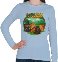printfashion Dungeons & Capybaras - Női hosszú ujjú póló - Világoskék (17616884)