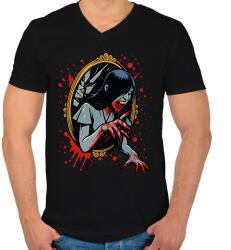 printfashion Bloody Mary - Férfi V-nyakú póló - Fekete (17606024)