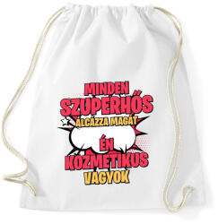 printfashion SZUPERHŐS KOZMETIKUS - Sportzsák, Tornazsák - Fehér (17610429)