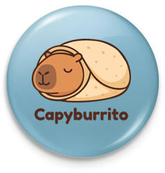 printfashion Capyburrito - Kitűző, hűtőmágnes - Világoskék (17629839)