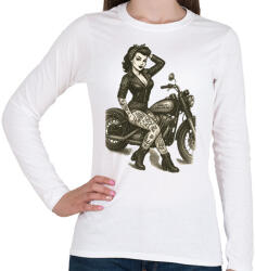 printfashion Pin up - Női hosszú ujjú póló - Fehér (17712818)