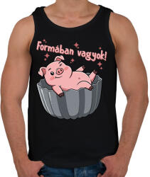 printfashion Formában vagyok - Férfi atléta - Fekete (17654241)