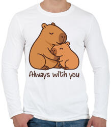 printfashion Mindig veled - Férfi hosszú ujjú póló - Fehér (17642116)