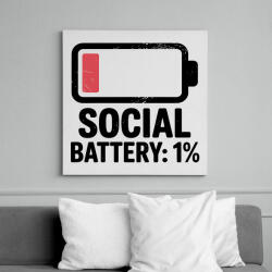 printfashion Social Battery - Vászonkép - Fehér (17590686)