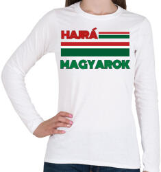 printfashion Hajrá Magyarok - Női hosszú ujjú póló - Fehér (17665191)