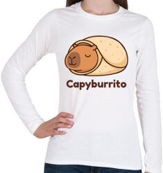 printfashion Capyburrito - Női hosszú ujjú póló - Fehér (17629481)
