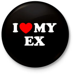 printfashion I love my ex - Kitűző, hűtőmágnes - Fekete (17667271)
