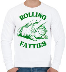 printfashion Rolling Fatties - Férfi pulóver - Fehér (17595239)