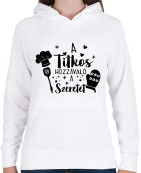 printfashion A titkos hozzávaló a szeretet - Női kapucnis pulóver - Fehér (17691680)