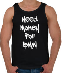printfashion Need money for BMW fehér - Férfi atléta - Fekete (17631659)