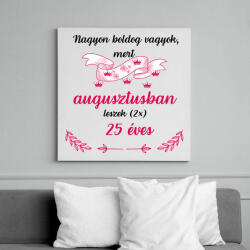 printfashion 50. (225) szülinap ápr. - Vászonkép - Fehér (17666380)