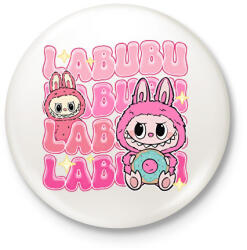 printfashion Labubu - Kitűző, hűtőmágnes - Fehér (17615436)