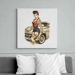 printfashion Pin up - Vászonkép - Fehér (17712283)
