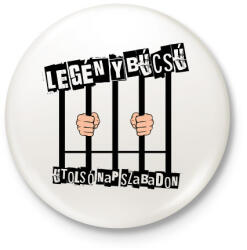 printfashion LEGÉNYBÚCSÚ UTOLSÓ NAP SZABADON - Kitűző, hűtőmágnes - Fehér (17627136)