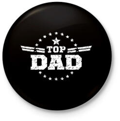 printfashion Top Dad - Kitűző, hűtőmágnes - Fekete (17706974)