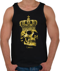 printfashion Arany Király - Goth Design - Férfi atléta - Fekete (17710144)