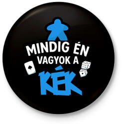 printfashion Mindig én vagyok a kék - Kitűző, hűtőmágnes - Fekete (17601037)